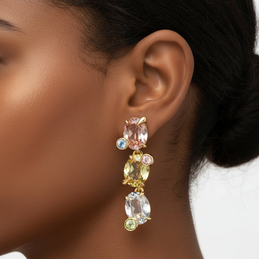 Asymmetrical Drop Earring