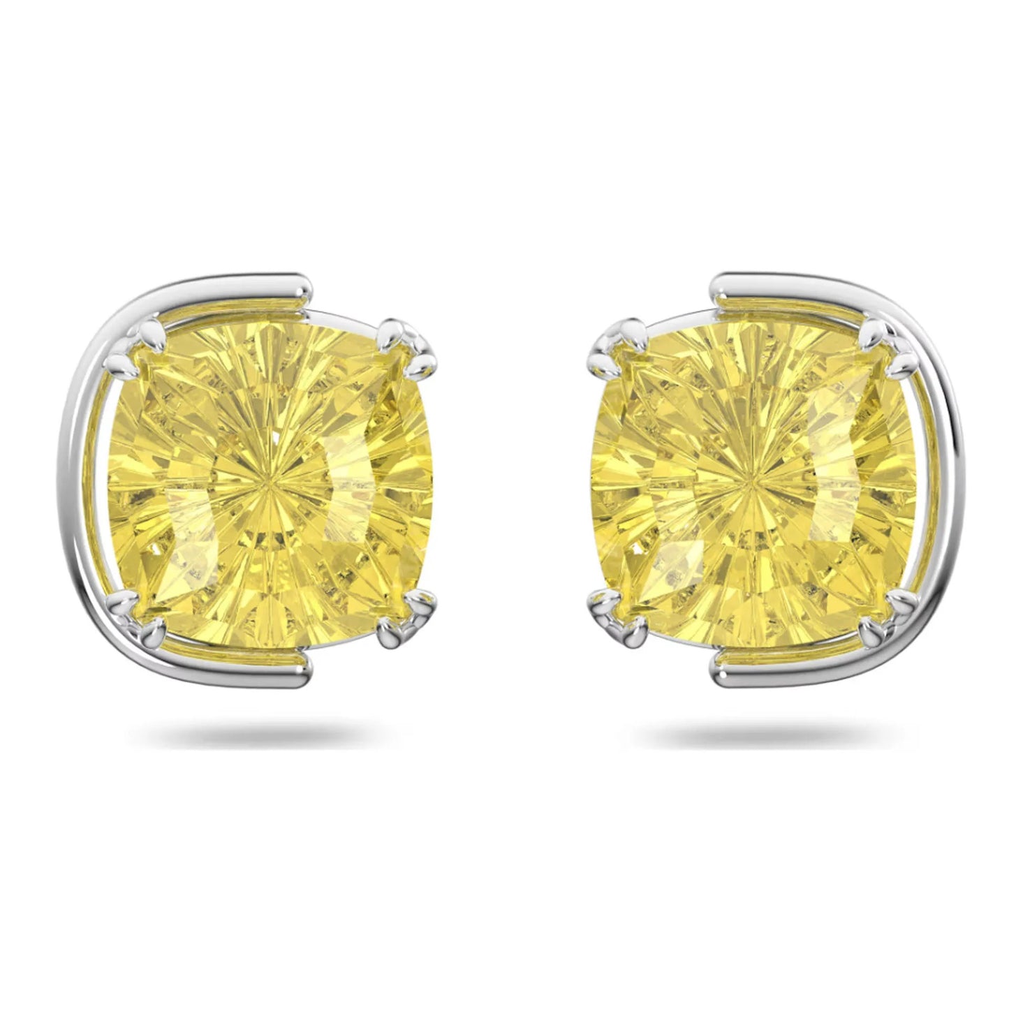 Modern Square Crystal Stud Earrings