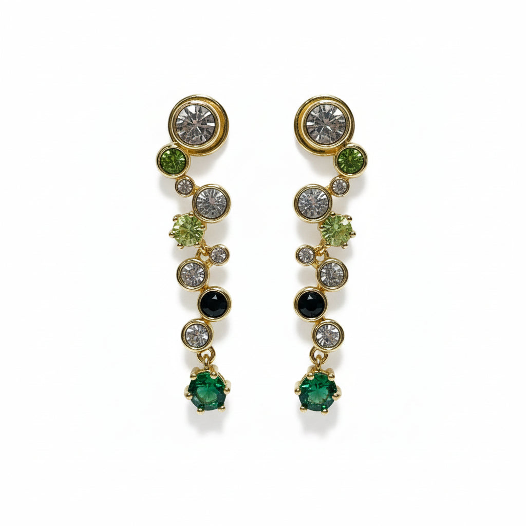 Vibrant Colorful Crystal Drop Earrings