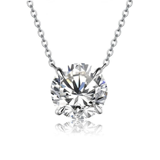 Diamond necklace with 'Charming Light' branding on a white background
