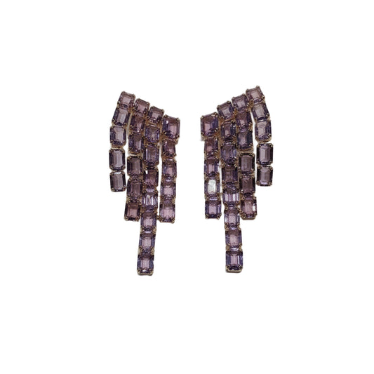 Four-Strand Crystal Drop Earrings