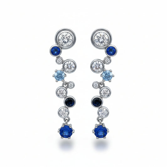 Vibrant Colorful Crystal Drop Earrings